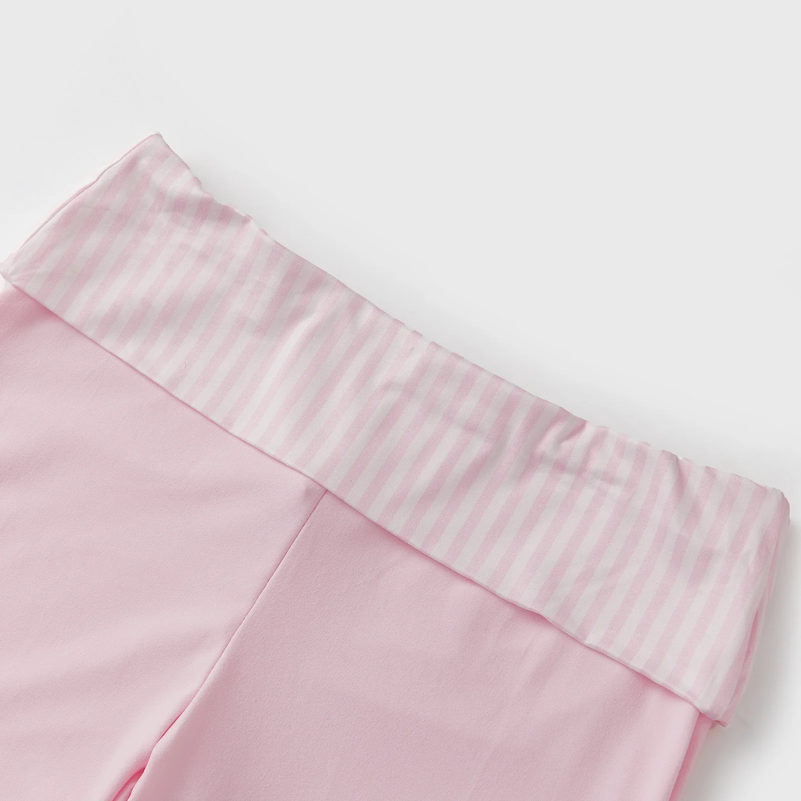 กางเกงทรงบานสำหรับผู้หญิง ลายทาง/ลายโบว์/ลายจุด สไตล์ลำลอง เอวต่ำ