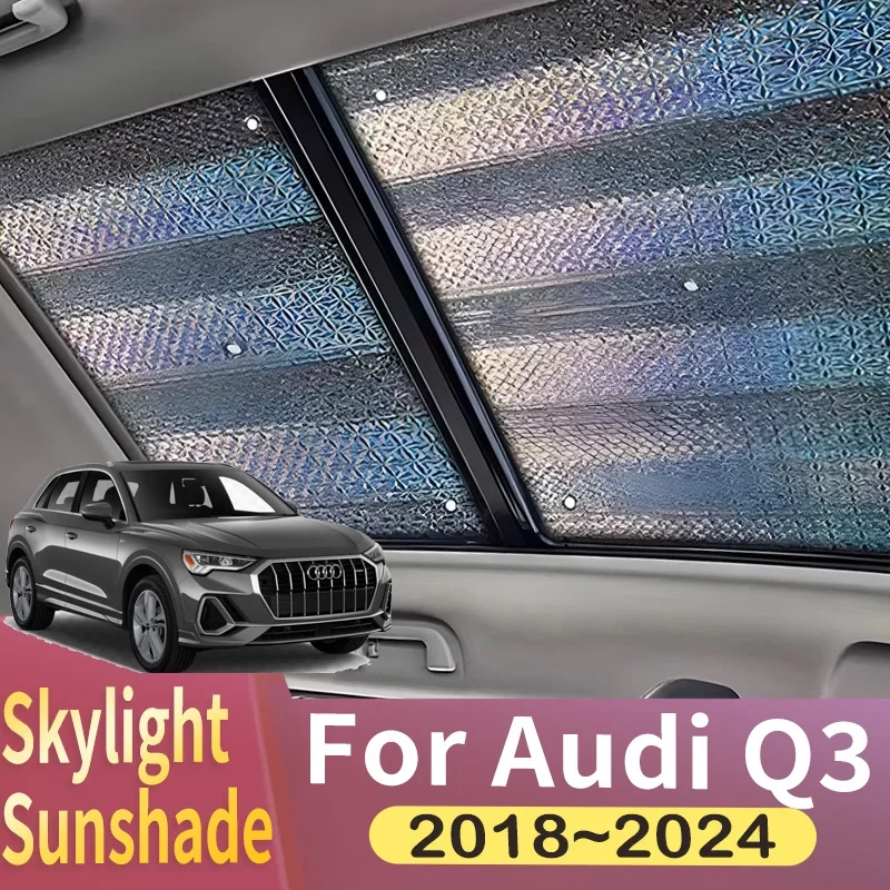 

Sunroof Sunshade Suitable For Audi Q3 F3 2018 2019 2020 2021 2022 2023 Car Panoramic Roof 2X Heat Shield Window Sunshade Anti-UV