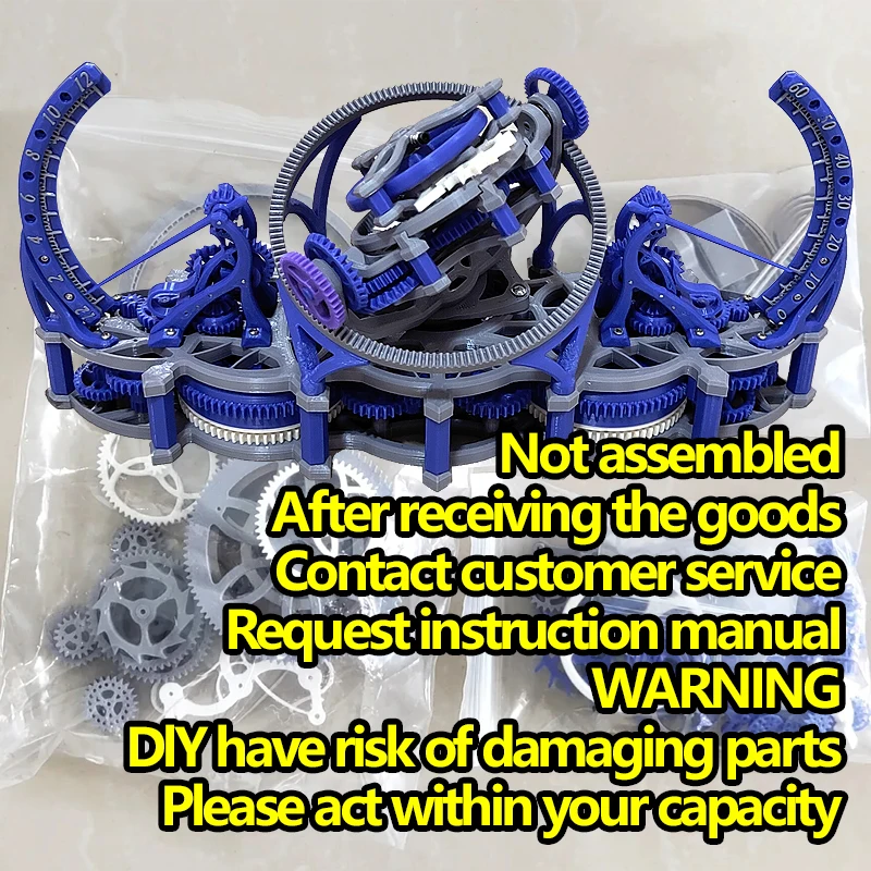 desktop Tourbillon Toys 3D printing Assembly finished product scientific research learning clockwork gift for man
