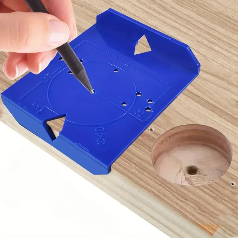 Woodworking Hinge Drill Locator ABS Cabinet Door Hinge Installation Aid Cabinet Hinge Punch Locator Ruler Template