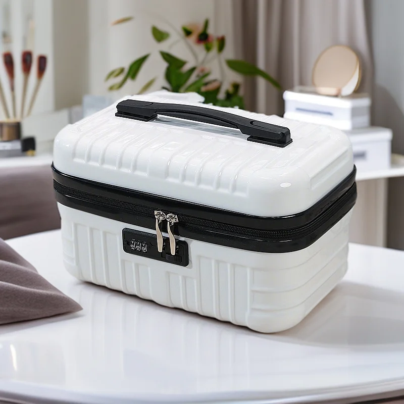 16inch Portable Suitcase Female Makeup Bag Small Short Trip Password Box Toiletry Bag Lightweight Mini Makeup Case