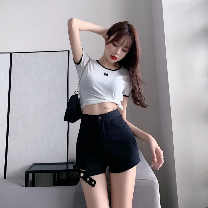 

High Waist Thin Women's ort Pants Spring Summer Slimming Leggings Bla Elastic Hot Pants Base Layer Pants Butt Covering ...