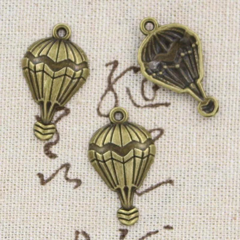 20pcs Charms Hot Air Balloon 29x17mm Antique Bronze Silver Color Pendants DIY Crafts Making Findings Handmade Tibetan Jewelry