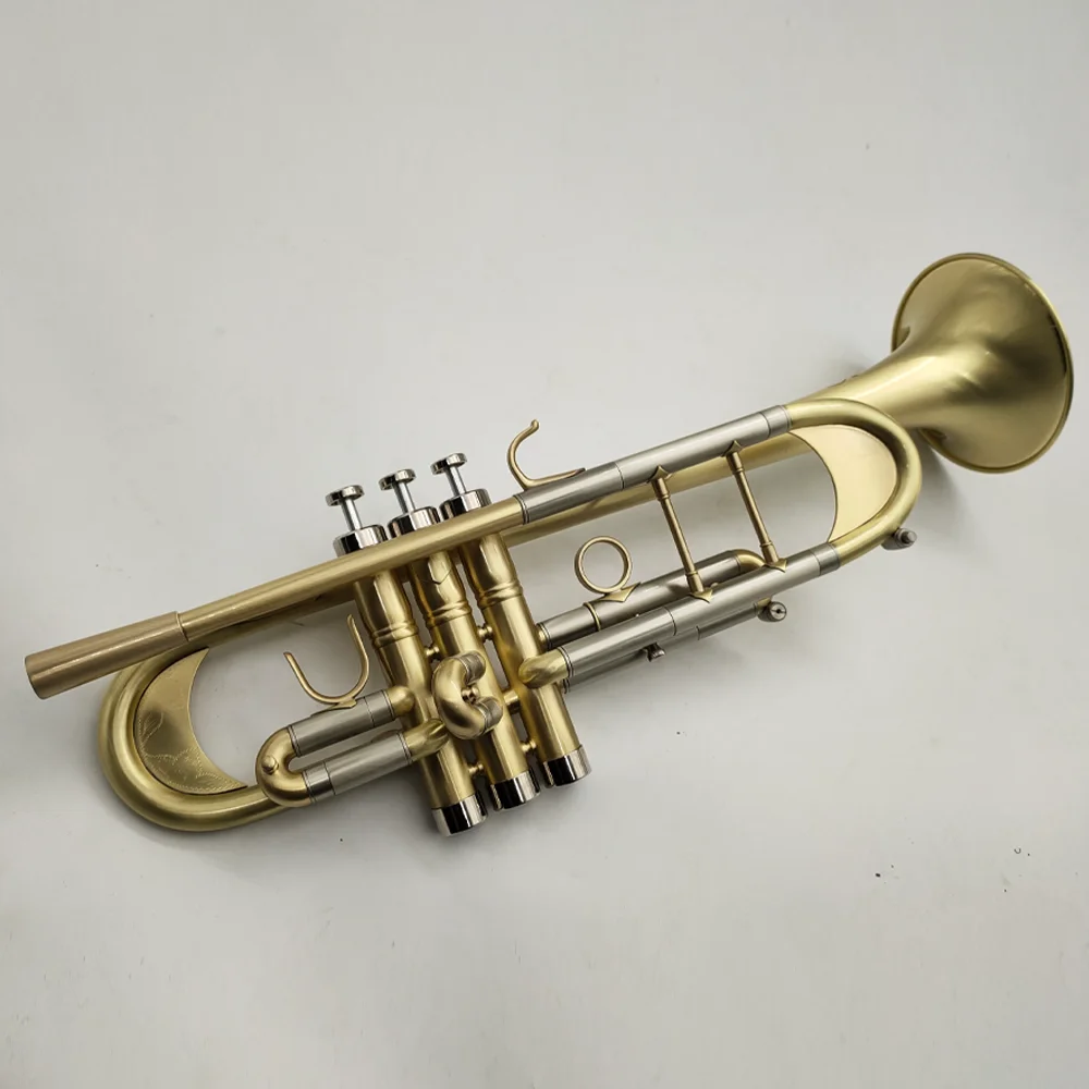 

Trumpet instrument C to B tune brass plating professional instrument accessory box cleaning cloth