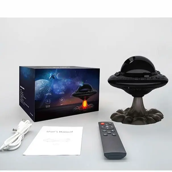 New Design 3D Starry Light Night Light Room Decor UFO Led Star Projector UFO Galaxy Projector