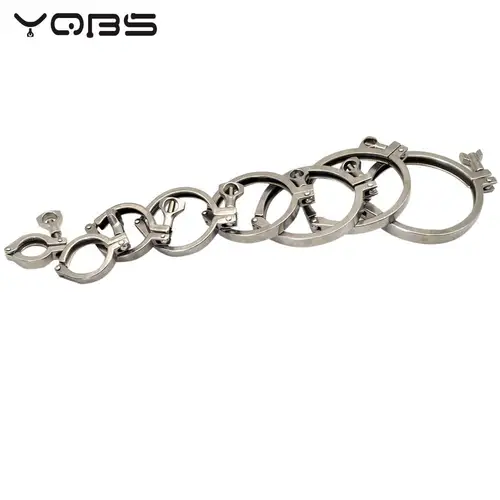 Imagen 2 del producto YQBS 1,5"" - 8"" Tri abrazaderas sanitarias de acero inoxidable trébol para virola SS304
