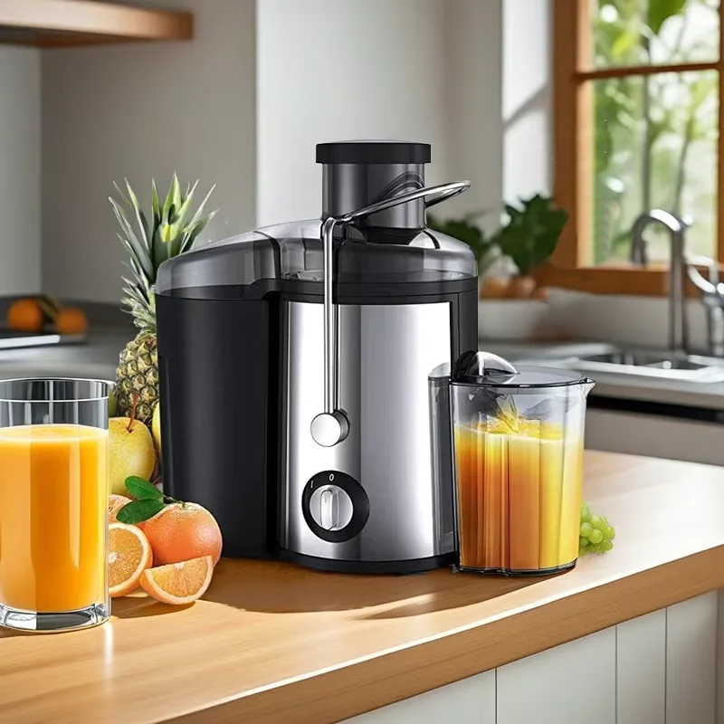 BRIEFNES 1000 W Entsafter, Zentrifugal-Entsafter-Maschinen für ganze Obst und Gemüse, 65 mm Weithals-Entsafter-Extraktor mit 2 Geschwindigkeiten