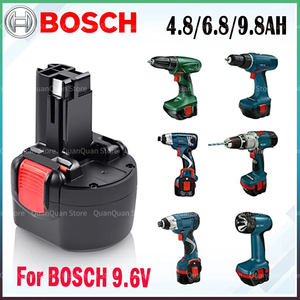 Bosch 6800mAh 9.6V ni-mh wymienna bateria PSR 960 BAT048 BAT119 BAT100 BH984 BPT1041 23609 32609 PSR960 GSR 9 6V E-2 GSR