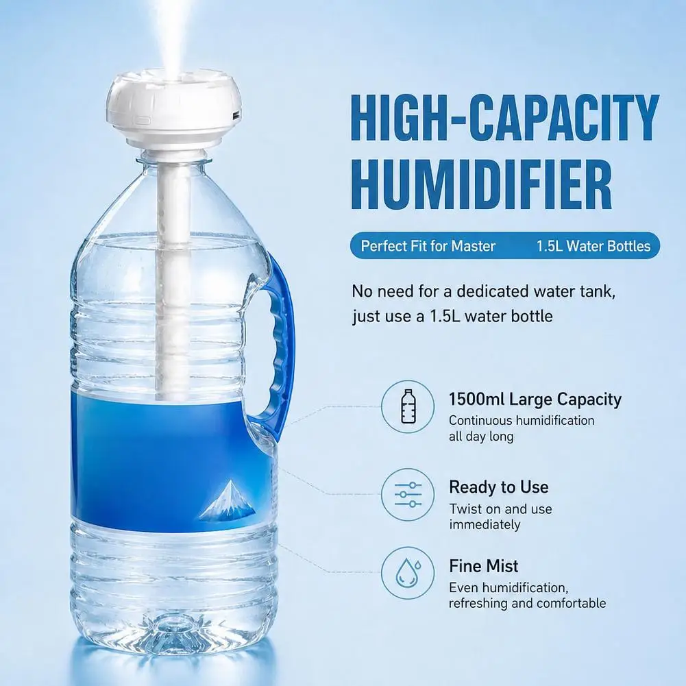 Portable Quiet USB Air Humidifier Aromatherapy Diffuser for Home Office Travel with Cool Mist Purifier Function
