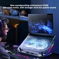 D17 Gaming Laptop Cooling pad for 15-21'' Notebook Cooler Stand w/ RGB Light 2 Fans 5 Angle Adjustable LED Screen Laptop Bracket - Image 4