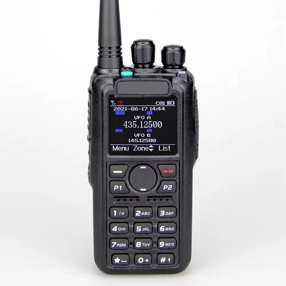 AT-D878UVII Plus DMR Dual Band VHF UHF Walkie-Talkie Long Range Global Positioning System Two-Way Ham Radio