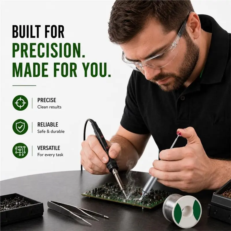 ABZS For Solder Suction Sucker Tool No Clog Silicone-Tip Manual Desoldering Pump For Solder Removal Accessories