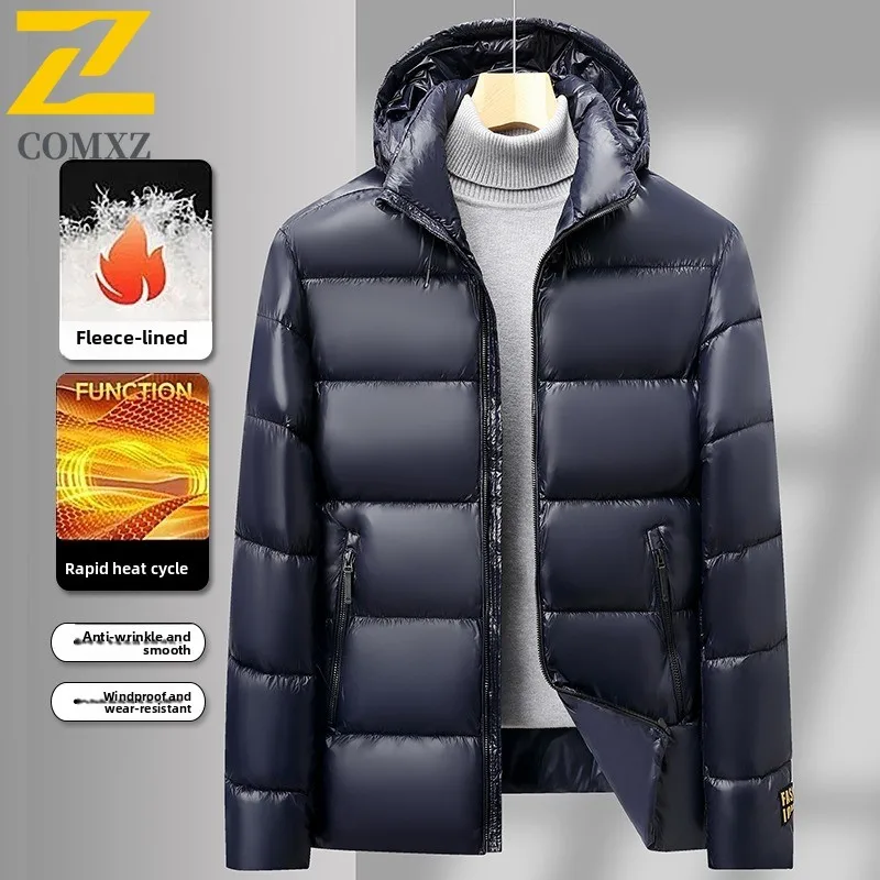 

Mens Padded Jacket New Black Gold Detachable Hood Work Cold Resistant Bread Jackets Premium Urban Style Comfortable Winter Parka