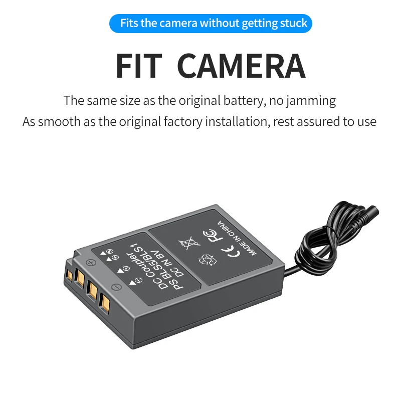 HQIX for OLYMPUS E-PL10 E-PL7 E-PL8 E-620 E-PL9 E-PM2  E-400 E-PM1 E-410 E-450 Camera BLS-50 Virtual Battery USB Power Adapter
