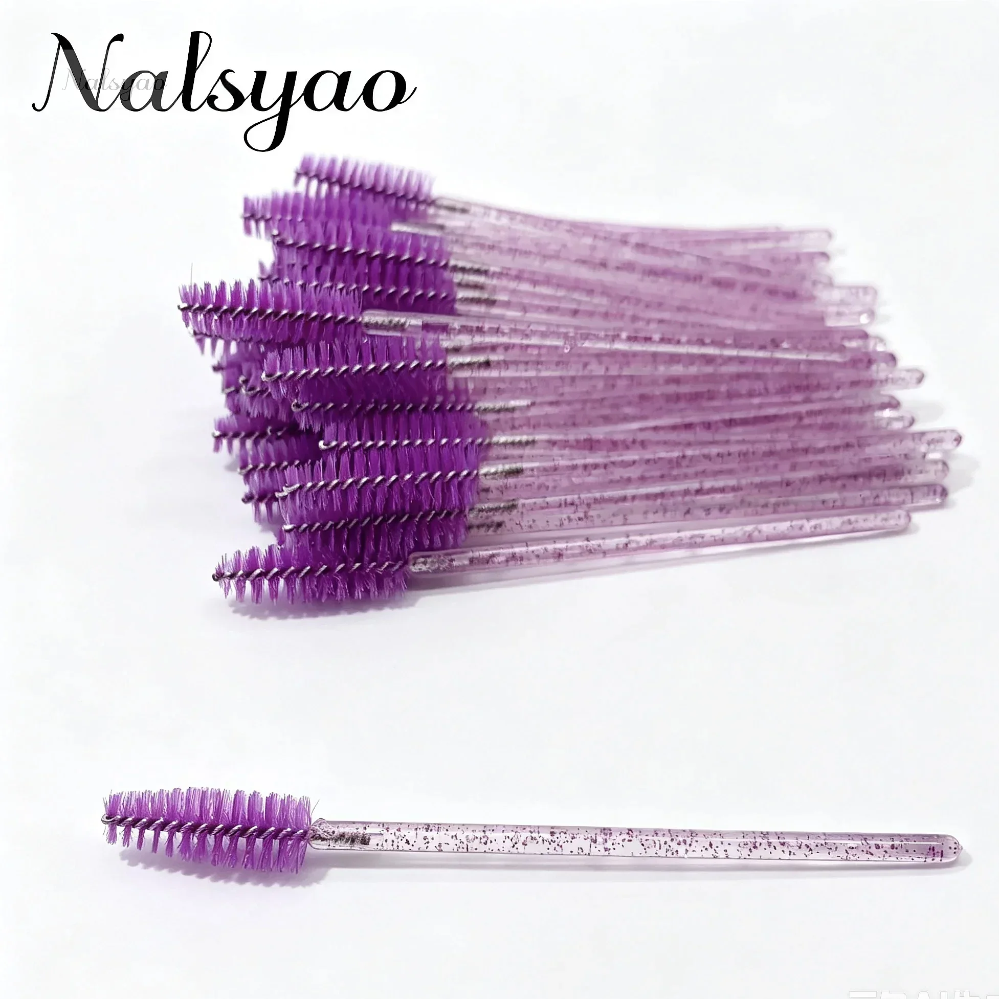 50Pcs Crystal Stick Eyelash Brushes Disposable Mascara Wands Lash Scrub Applicator for Eyelashes Extensions Supplies Makeup