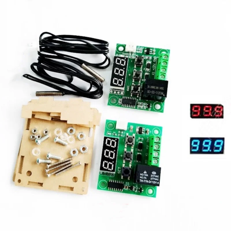 XH-W1209 Red/Blue Digital Temperature Controllear Thermostat Switch Plate High-Precision Mini Temperature Controller W1209 Case