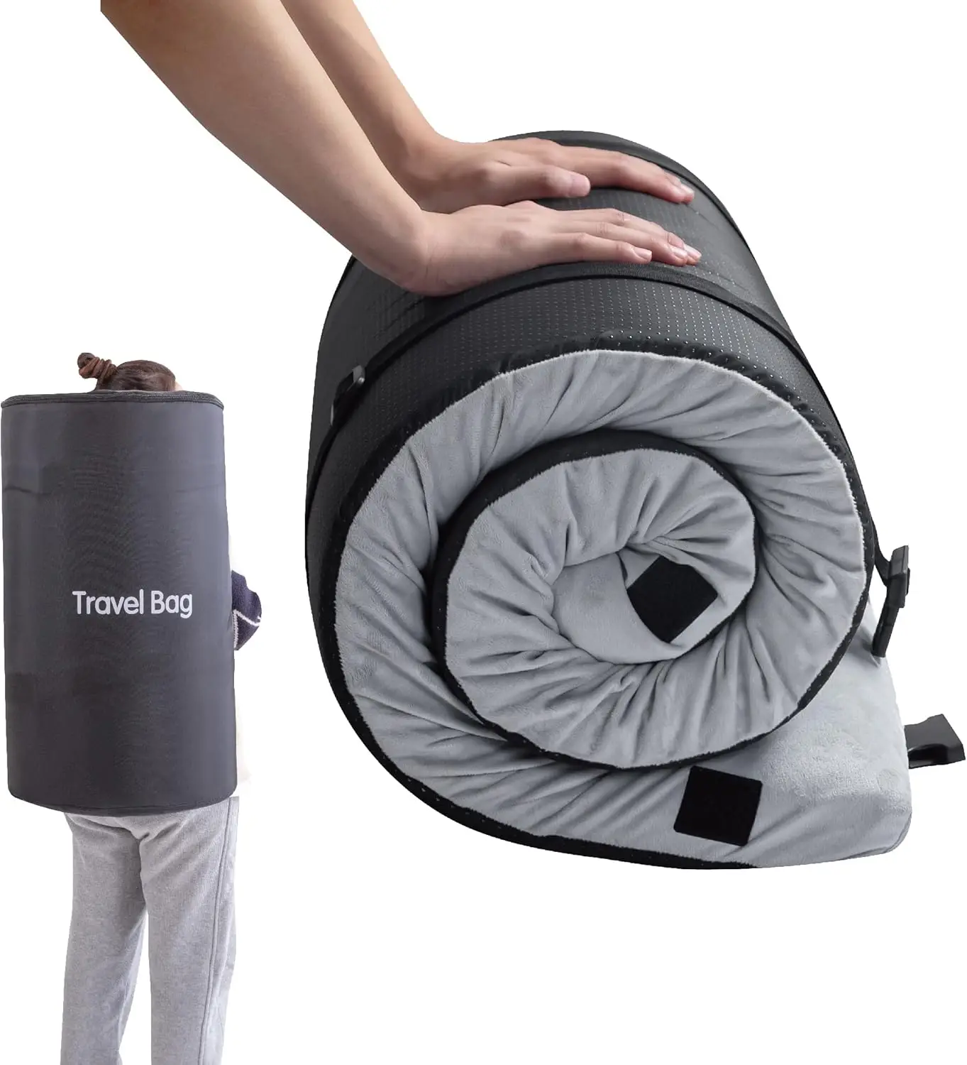 

Memory Foam Camping Mattr 2.5 H, Twin Portable Roll Up Camping Sleep Topper With Waterproof And Non-Slip Bottom, Camping Car