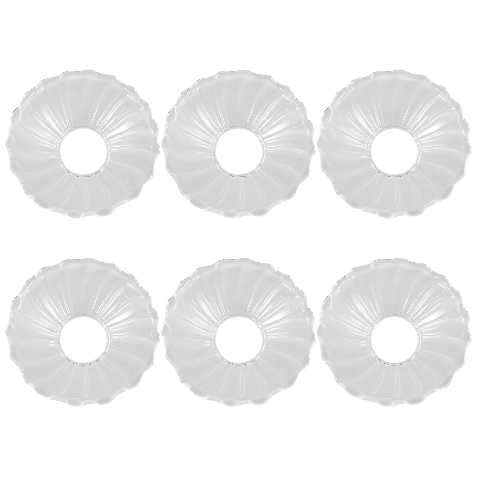 

6Pcs Glass Drip Catchers Clear Wax Holders Reusable Decorative Protectors for Taper Candlesticks Wax Drip Prevention