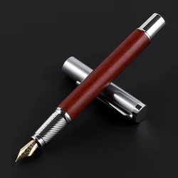 Pluma estilográfica Iraurita de lujo, pluma estilográfica de madera, Metal, escritura, firma, caligrafía, regalo, suministros de papelería de oficina, logotipo personalizado