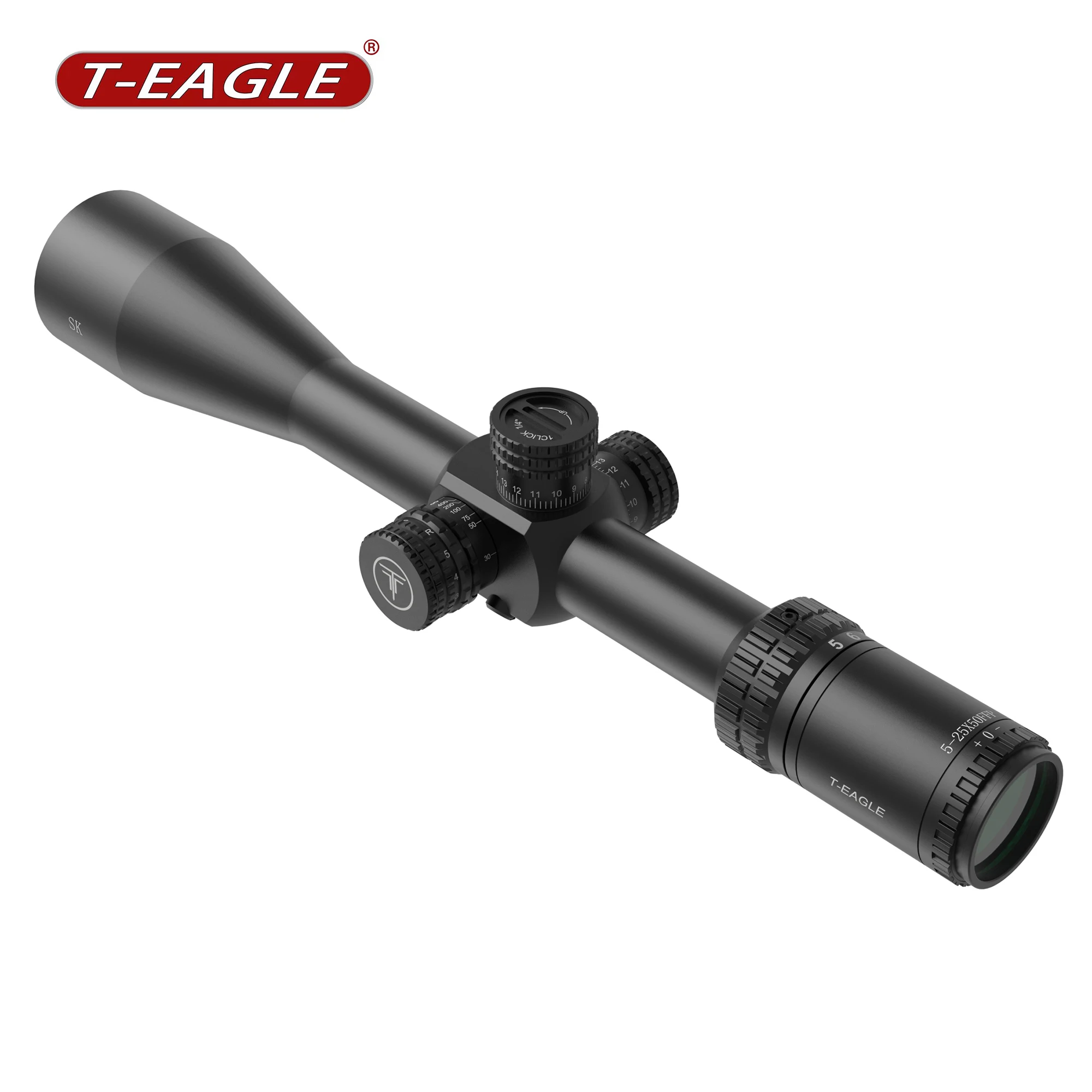 T-EAGLE SK 5-25X50SFIR FFP Caza Big Wheel Tactical Riflescope For Hunting Etched Glass Reticle Rifle Scope Sniper Scope Lunetas