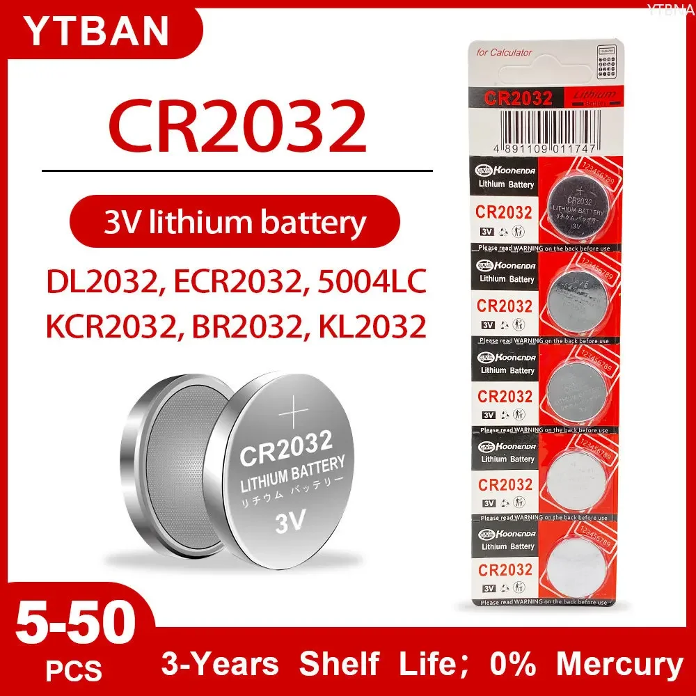 

5-50PCS Original 3V CR2032 Button Battery Lithium Battery for Watch To Calculator Car Remote DL2032 ECR2032 BR2032 2032 CR 2032