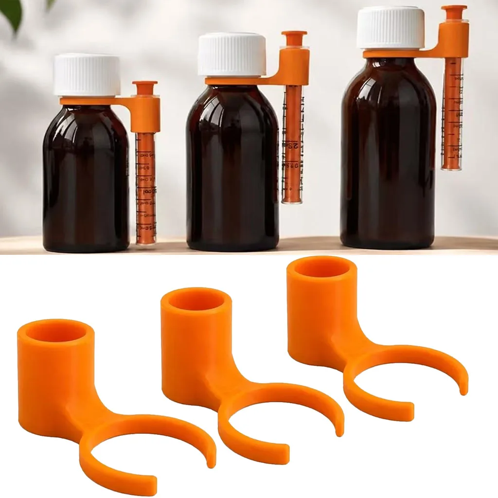 Syrup Bottle Syringe Holder Clip Dispenser Mount Stand For Kitchen Bar Liquid Bottle Organizer Accessory