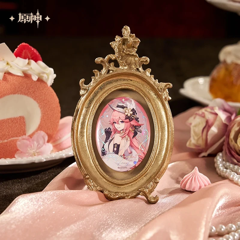 Sunsyea Genshin Impact Official Merch miHoYo Original CYHY Theme Series Yae Miko Badge Acrylic Stand Multi-level folders