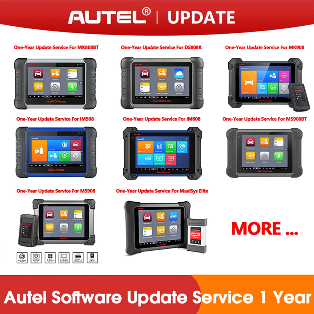 Autel Update Software 1 год обновления для MX808/MK808BT PRO/MP808BT/MS909/MK906 BT/MS906 PRO-TS/IM508/MS908/MK908/Elite и др.