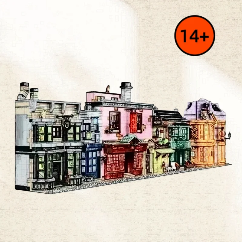 Blocs de construction Alley Street View, 5544 pièces, ornement de bureau adapté à la décoration de la maison, cadeaux de fête d'anniversaire, Festival, en Stock, 75978