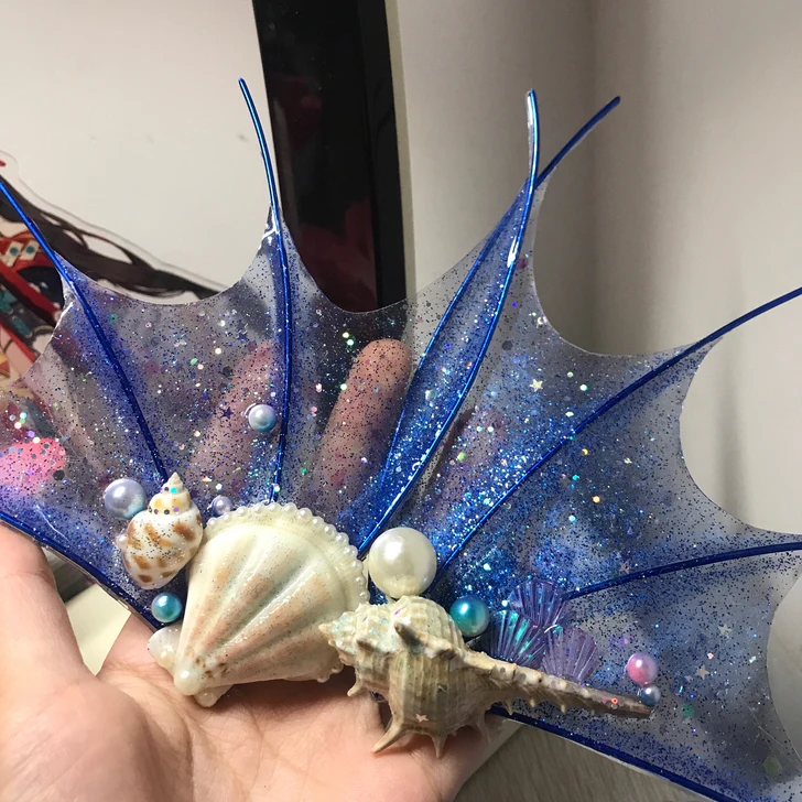 COS oreilles de sirène coiffure fée assistant cheveux accessoires oreilles de requin sirène accessoires Photo Cosplay accessoires plongée fée