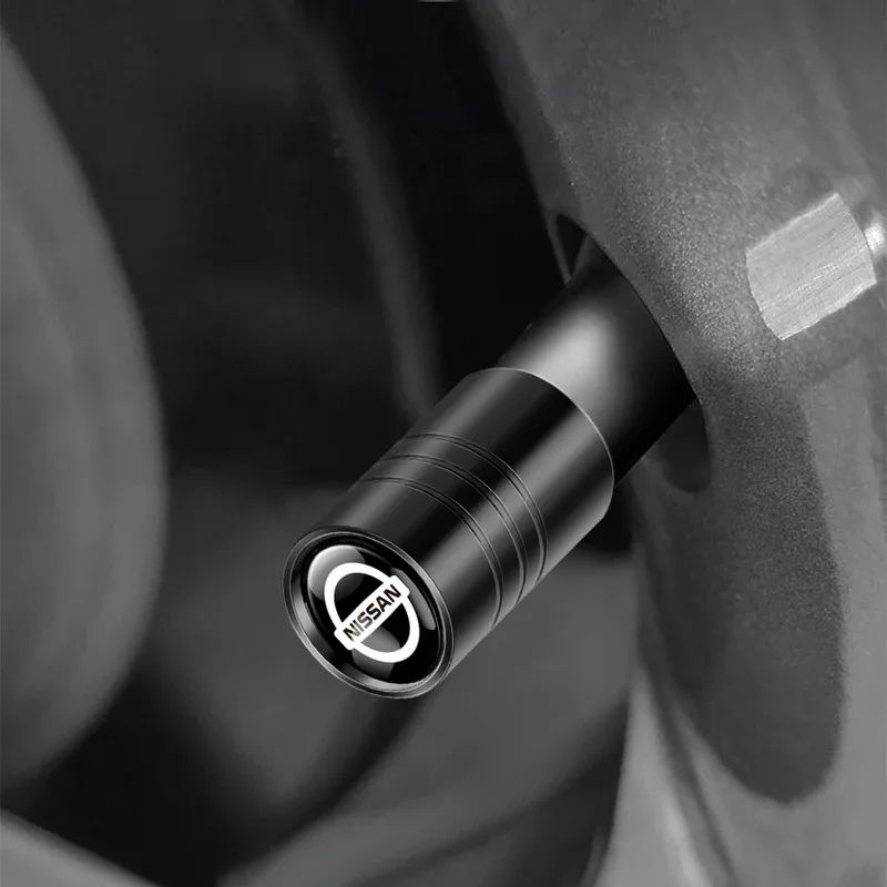 4Pcs/set Car Wheel Tire Valve Caps Air Stem Dust Covers For Nissan T32 Tiida Micra Nismo Sentra Patrol Y62 Y61 Maxima Rogue