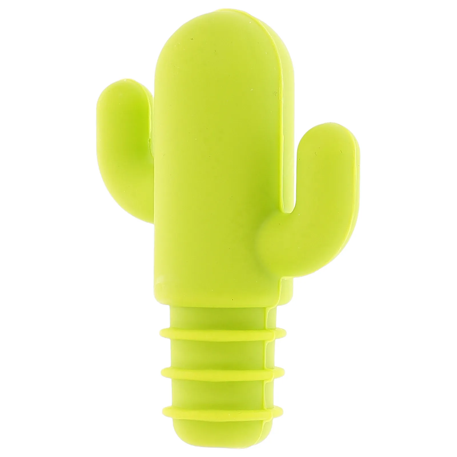 Reusable Silicone Wine Stopper Cactus Shape Airtight Seal Stylish Cute Bottle Plug for Red Wine Fresh Keeping and Bottle