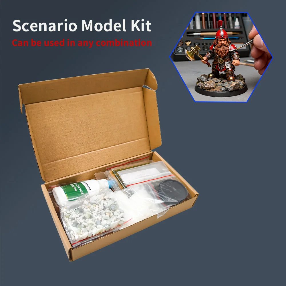 ชุดอุปกรณ์ทำโมเดลจิ๋ว DIY 1 ชุด สำหรับสร้างโต๊ะทราย/รางรถไฟ/ฐานเกมสงครามทหาร/งานฝีมือบนโต๊ะ/ของตกแต่งไดโอรามา