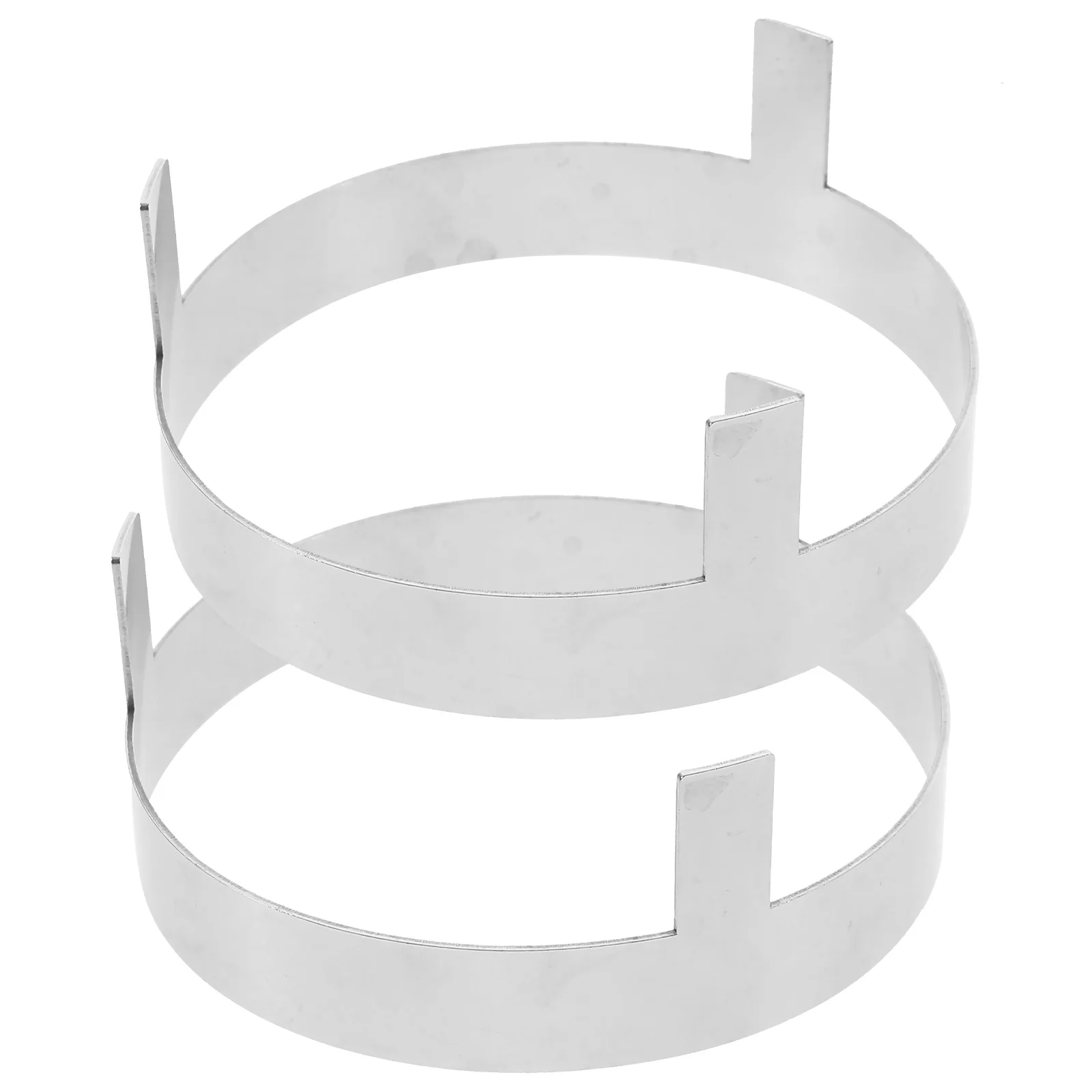 

2pcs Stainless Steel Coconut Rings Round Holder For Bowl Kitchen Gadgets Storage Organizer Steaming Rack Trivet Pot Stand