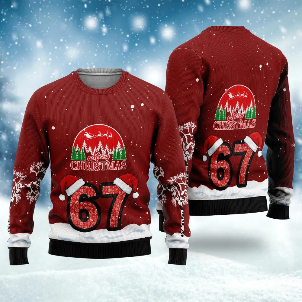 Śmieszny Brzydki Sweter Świąteczny Damski Męski Odzież Moda Wygodny Sweter Świąteczny Swetry Świąteczne 67 Pulowery Ubrania