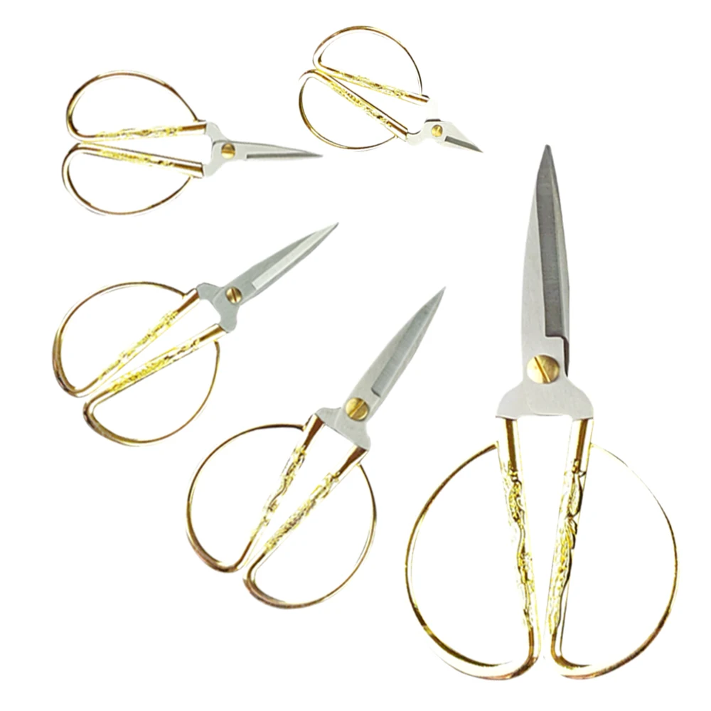 Jincraftsman®-5 to 7 Inch Five Common Size Economical Ribbon Cutting Combo Kit Kitchen Stationery Sewing Garden Office Scissor