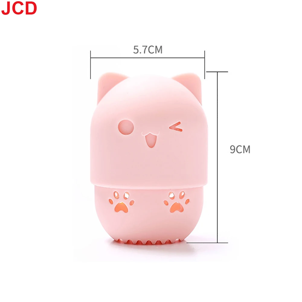 ซิลิโคนเวิลด์1ชิ้นกล่องเก็บฟองน้ำฟองน้ำเพื่อความงามไข่แต่งหน้าแป้งพัฟที่จับการทำให้แห้งเครื่องสำอางป้องกันเชื้อราพัฟ