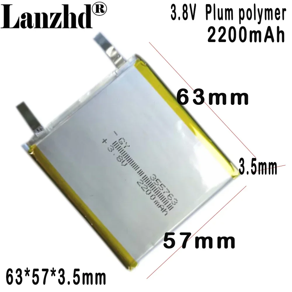 

3.8V Polymer lithium battery 2200MAH high voltage 4.35V For mobile phone built-in laptop 355763