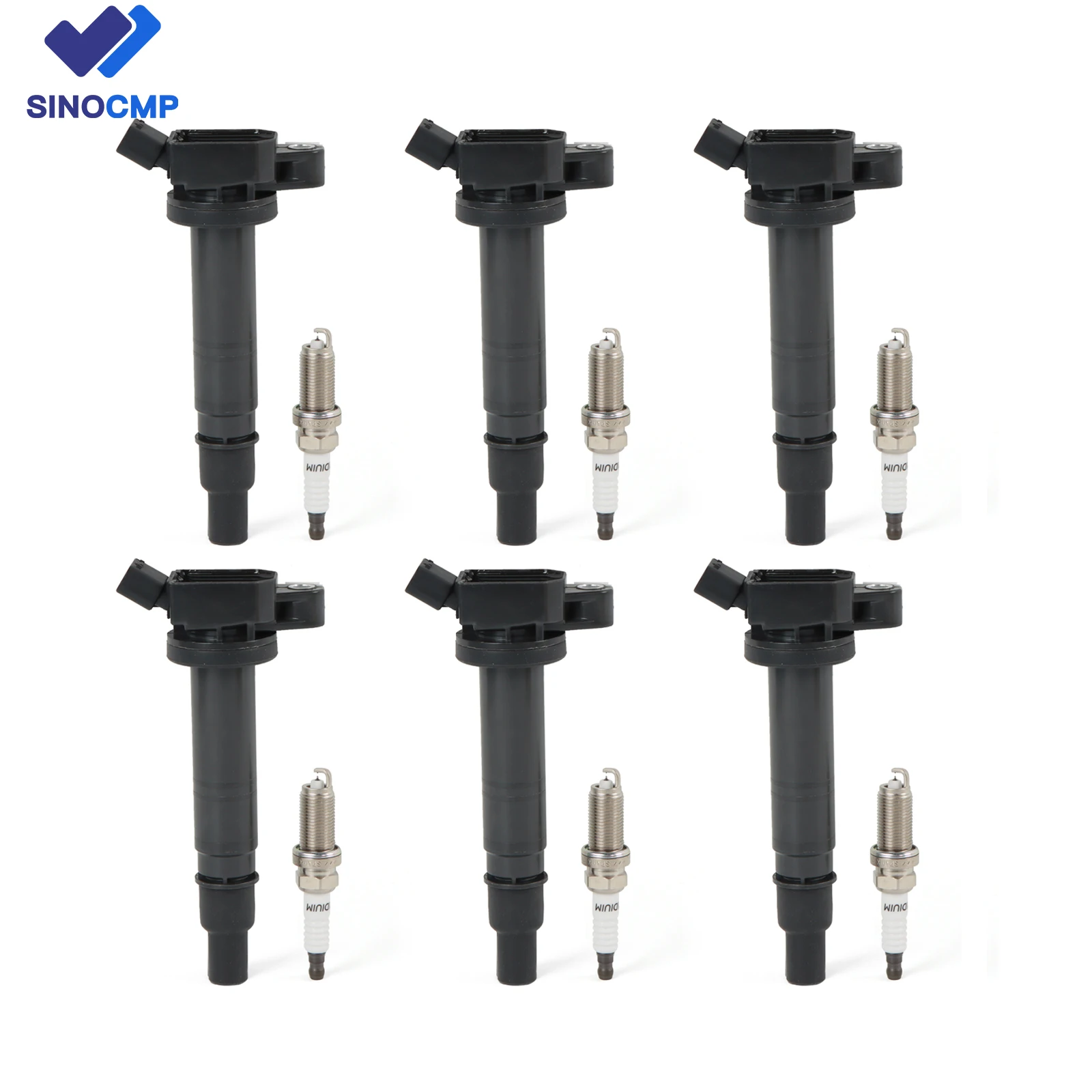 6pc UF334 UF495 C1426 pIgnition Coil & 6pc Iridium Spark Plug For Toyota Lexus 90919-02248 B284 89057998 90919A2001