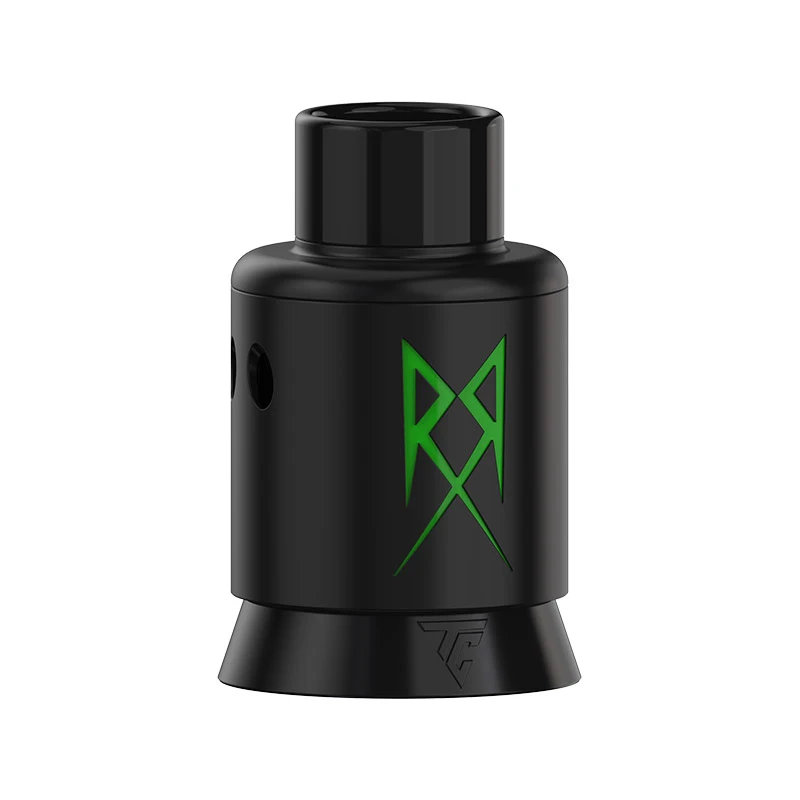 Auténtico atomizador de tanque ThunderCloud Recoil R3 RDA, soporte cuadrado de cubierta de construcción en ángulo sin poste de 24mm, vaporizador Vape de GrimmGreen