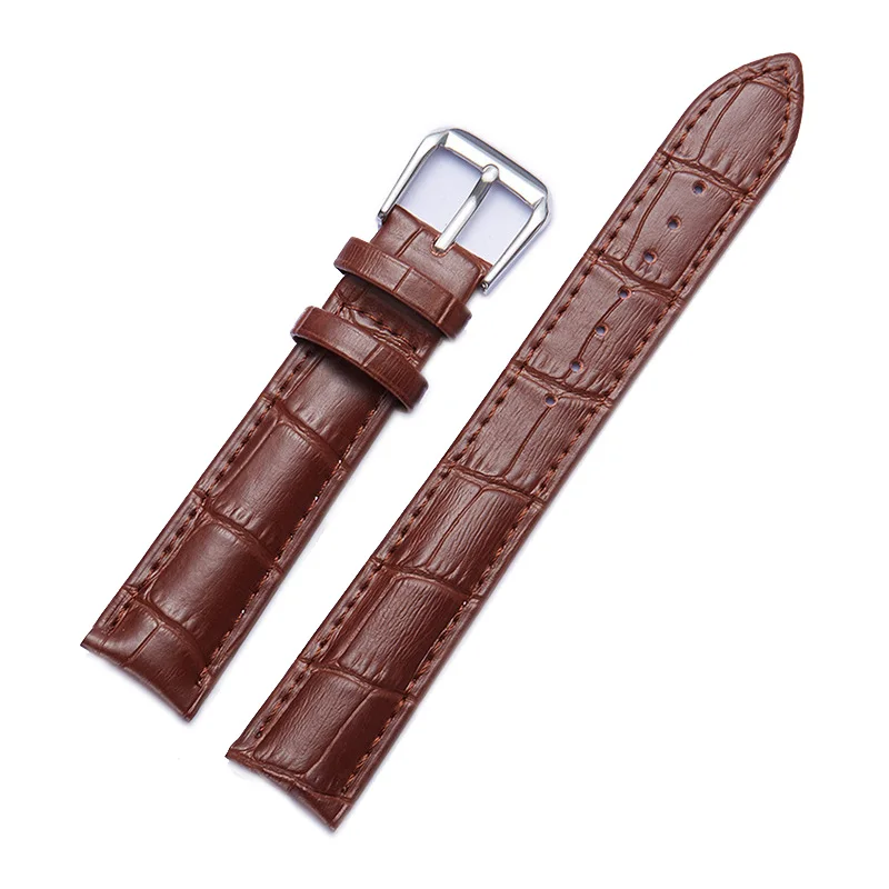 Universal Bamboo Pattern Leather Watch Band Unisex Watch Accessories 12mm 14mm 16mm 18mm 20mm 22mm 24mm
