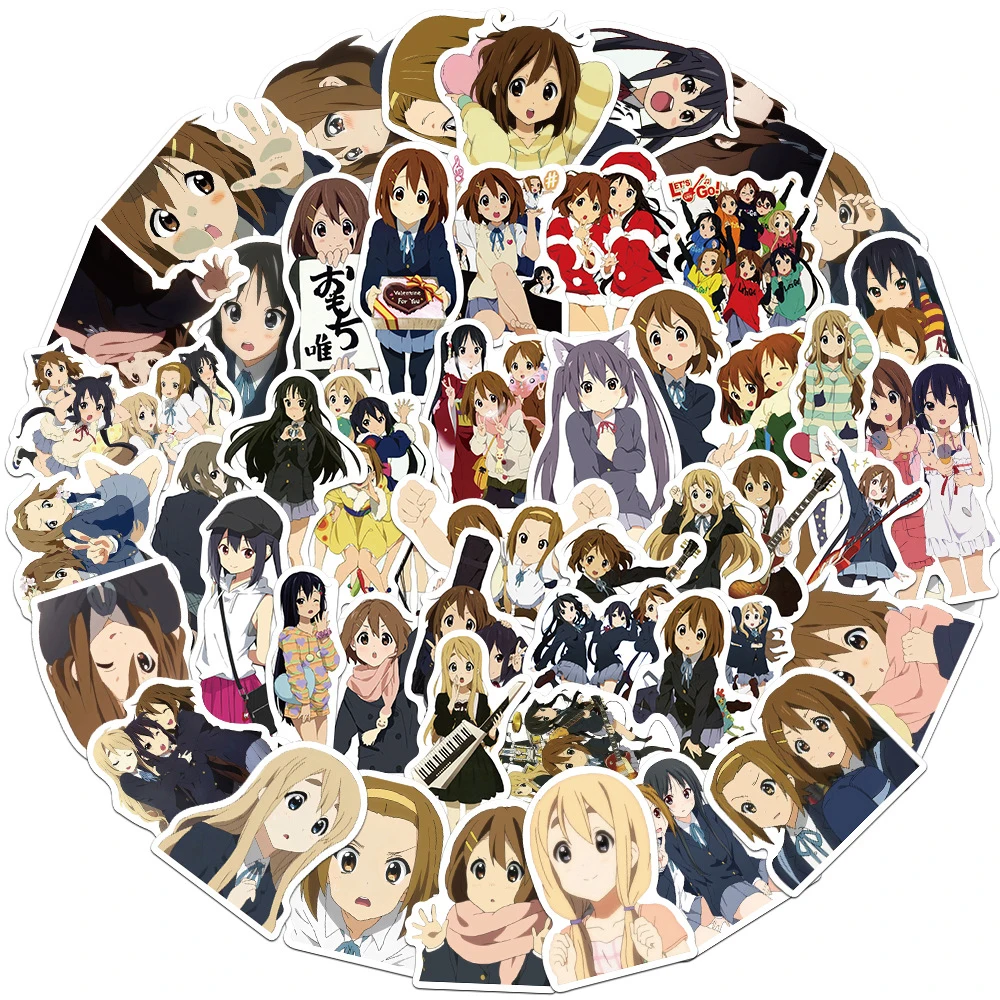 10/30/50pcs Hirasawa Yui K-On Anime Stickers Akiyama Mio Tainaka Ritsu Kotobuki Tsumugi Nakano Azusa Manabe Nodoka Sticker Gift