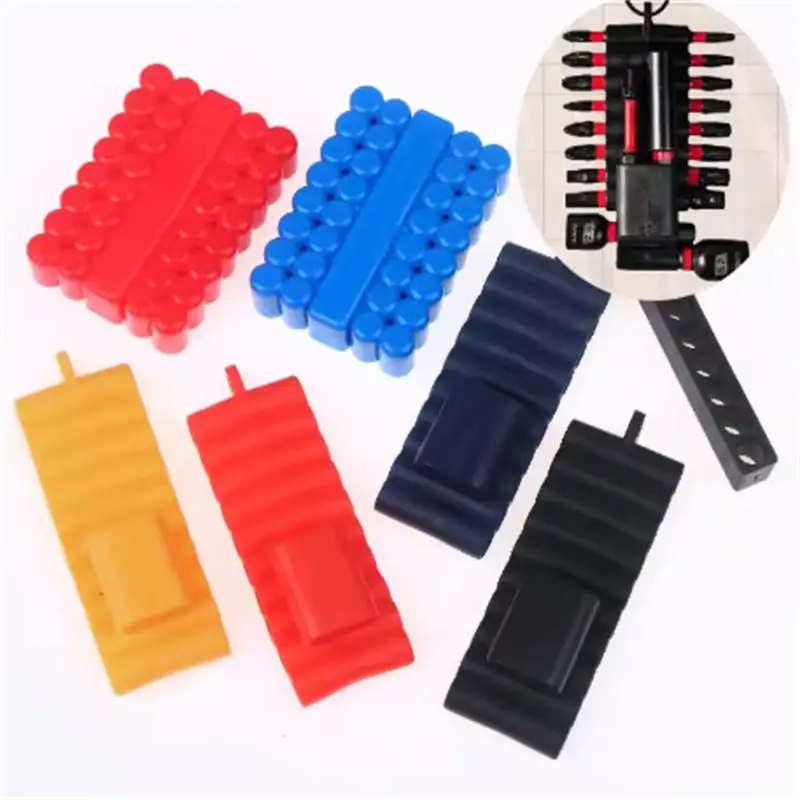 

High Quality 22 Holes 1/4” Hex Screwdriver Bit Holder Portable Drill Bits Storage Case Garage Tool Organizer