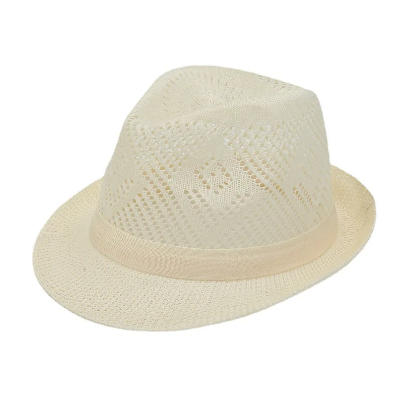Summer Outdoor Hollow Visor Men Casual Hat Small Eaves Business Joker Sun Breathable Jazz Hat 5