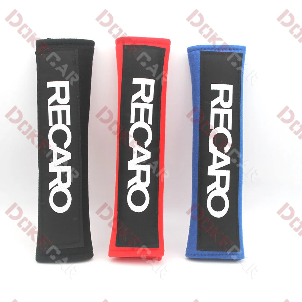 1 pair of JDM style RECARO soft car seat belt cover cotton shoulder pads seat belt shoulder pad protector