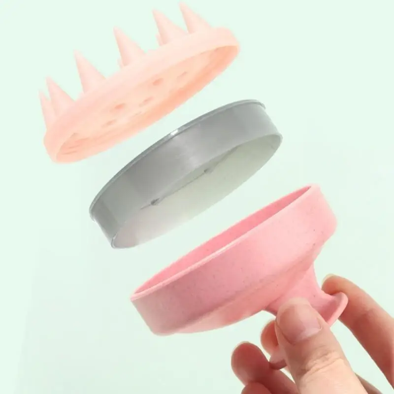 Silicone Shampoo Brush Shampoo Massage Brush Household Scalp Cleaning Massage Comb Body Shower Brush Salon Hairdressing Tools - Detail 1
