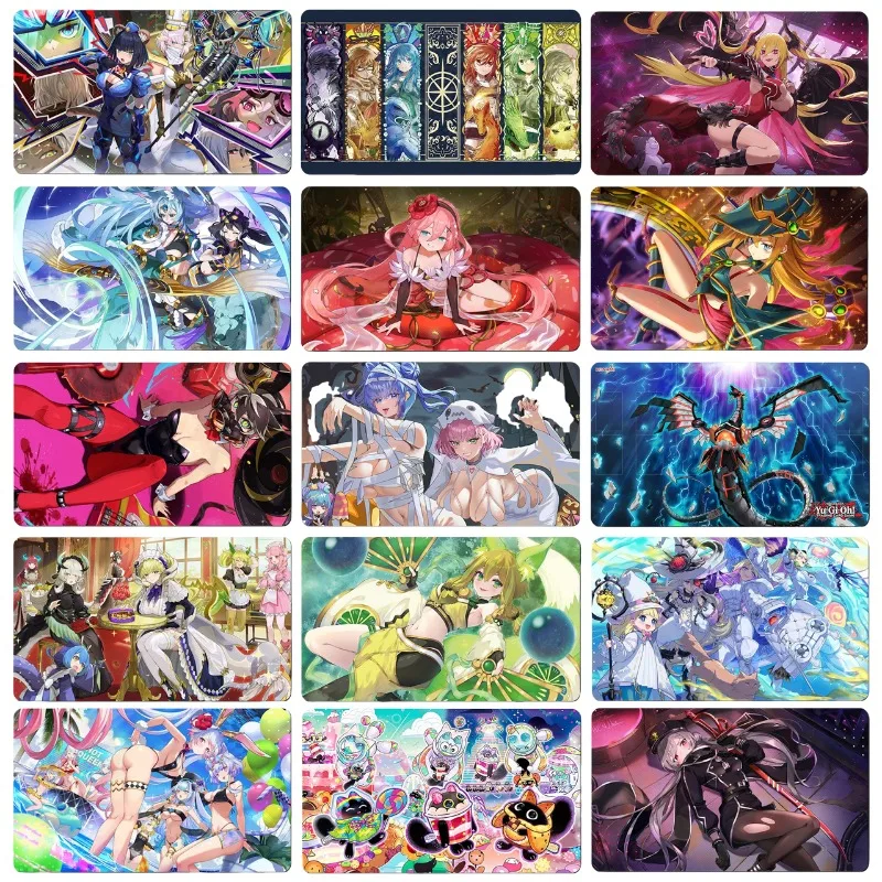 Yu-Gi-Oh! Animacja OCG TCG K9-17 Vanquish Soul Razen Maliss 60x35cm Pojedyncza Mata do Gry Cupsy Duel Disk Gumowa Mata do Gry Planszowej Zabawka