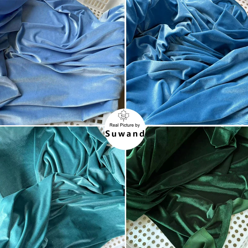 

Real Picture Velvet Fabric Formal Dress Photographic Backdrops Wedding Party Decoration Curtain Cloth Drap DIY Sewing Material