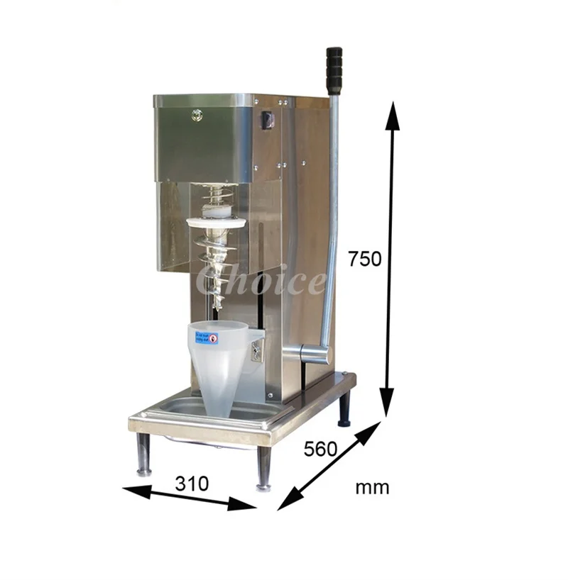 High Quality Frozen Freezer Fruit Ice Cream Blender Blending Mixing Machine 750w 220/110V For Sale in USA and Kuwait Stainless