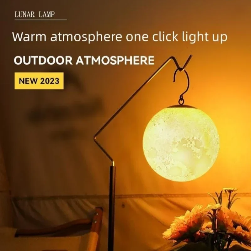 

New Outdoor Atmosphere Lamp Rechargeable Camping Lights Emergency Charging Lighting Portable Hanging Tent Lights